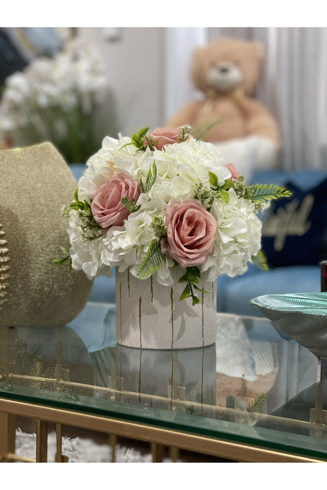 Faux floral arrangement