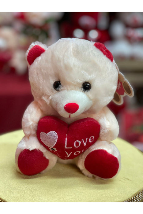 Mini White and Red Bear