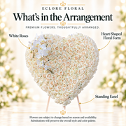 What's in the Arrangement guide for Rose heart standing spray