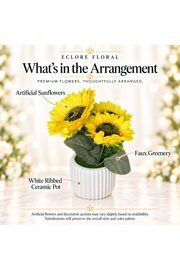 What's in the Arrangement guide for Faux Sunflower Floral arrangement