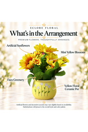 What's in the Arrangement guide for Mini Faux Flower arrangement