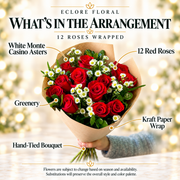 12 Roses Wrapped flower guide