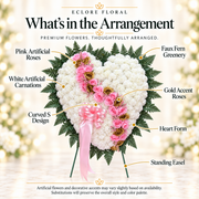 What's in the Arrangement guide for Eternal Connection Curved S Heart Sympathy Arrangement