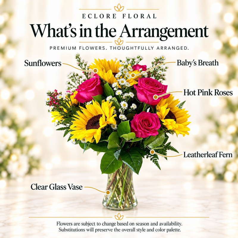 What's in the Arrangement guide for Sunshine Garden