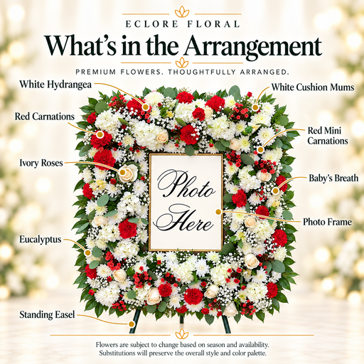 What's in the Arrangement guide for Personalized Photo Tribute