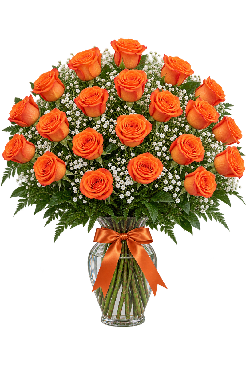 24 Roses in vase