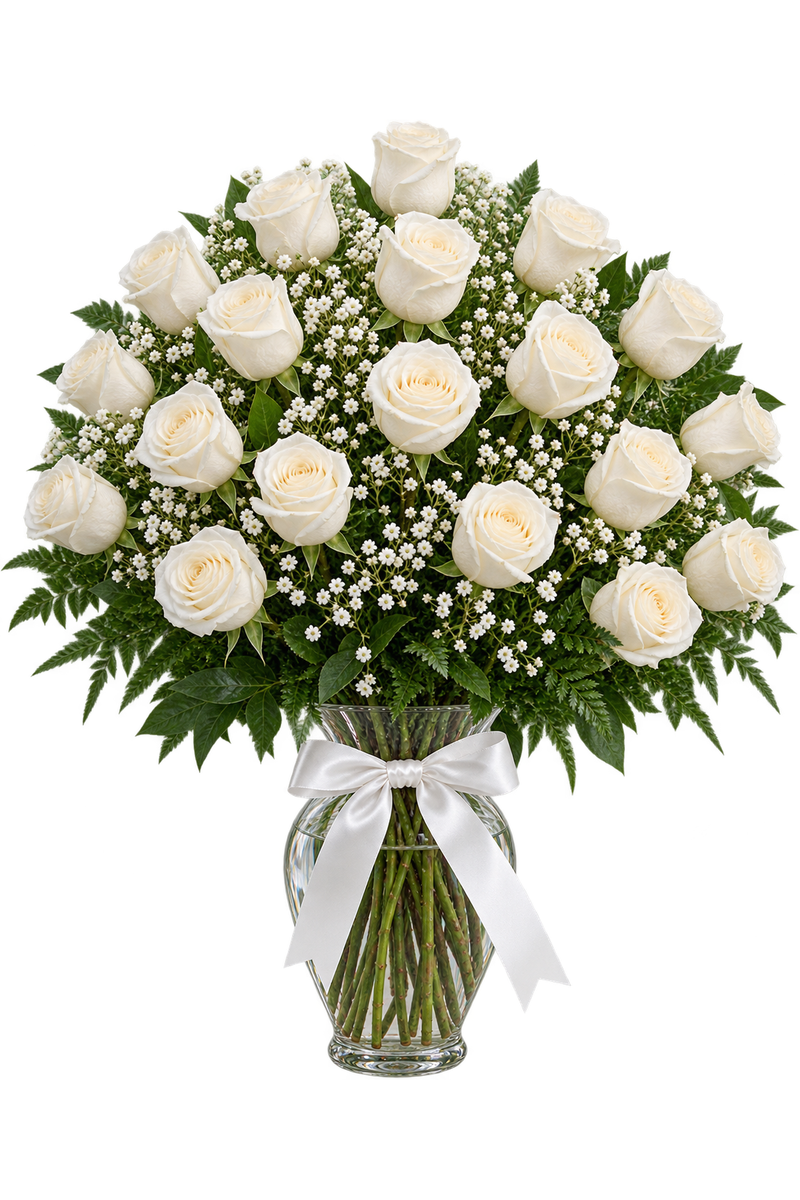 24 Roses in vase