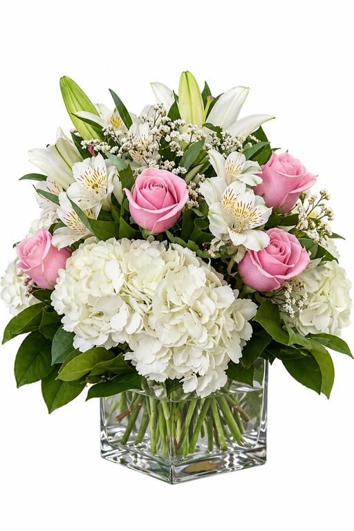Clear Violet flower arrangement