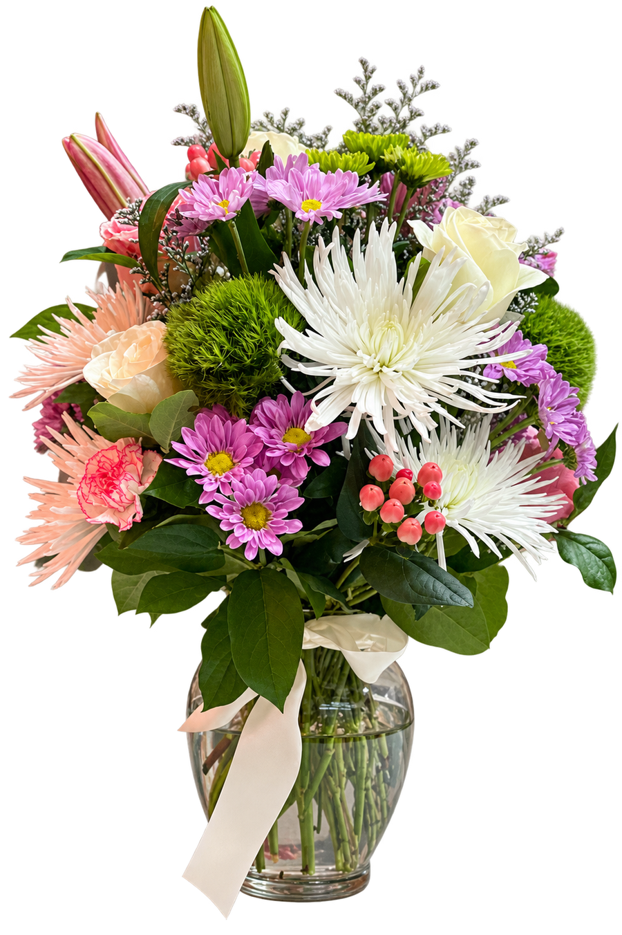 Lady Bug Floral Vase Arrangement