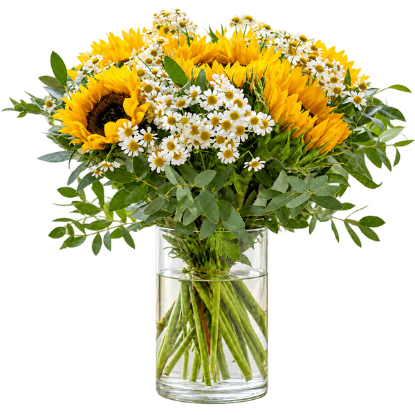 Sunflower & Daisy Vase