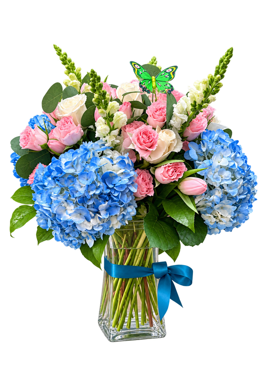Blue Butterfly Garden floral arrangement