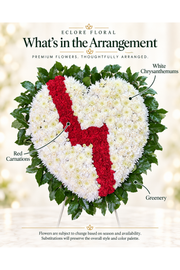 Broken Heart Standing Spray [SS004] — flower guide with seasonal availability information
