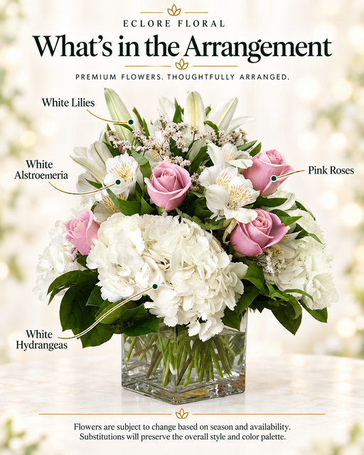 Eclore Floral flower guide for Clear Violet. Flower varieties may vary with season and availability.