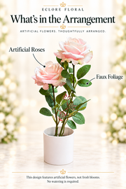 Eclore Floral — What's in the Arrangement: Double Rose Artificial Flower. Artificial flower identification guide.