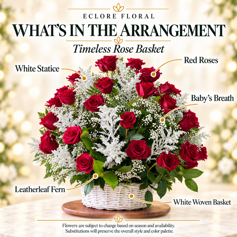 Timeless Rose Basket flower guide