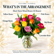 Short Stem Mixed Roses flower guide