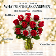 Red Roses in Vase flower guide