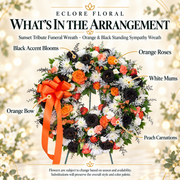 Sunset Tribute funeral wreath flower guide
