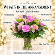 Soft Pink Garden Bouquet flower guide