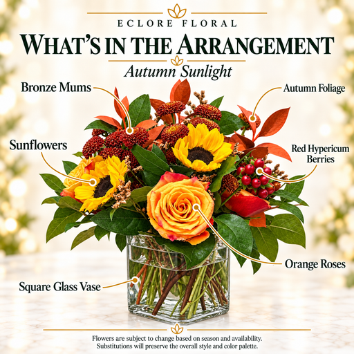 Autumn Sunlight — What’s in the Arrangement flower guide