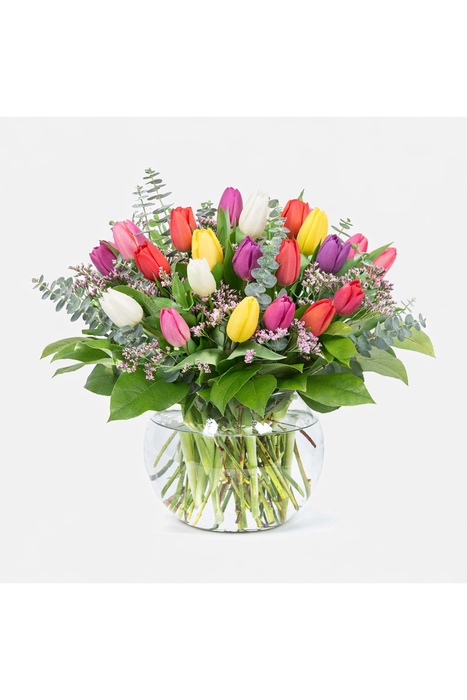 Spring Tulip Garden Vase