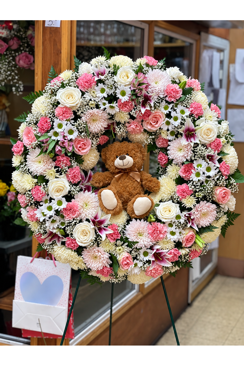 Forever Hug Teddy Bear Wreath