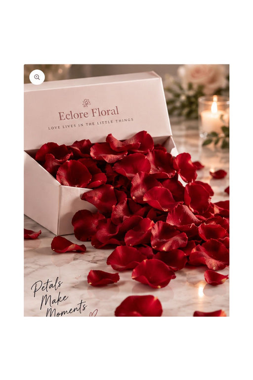 Fresh rose petals for proposals, weddings and romantic events