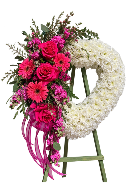 Graceful Pink and White Heart Tribute