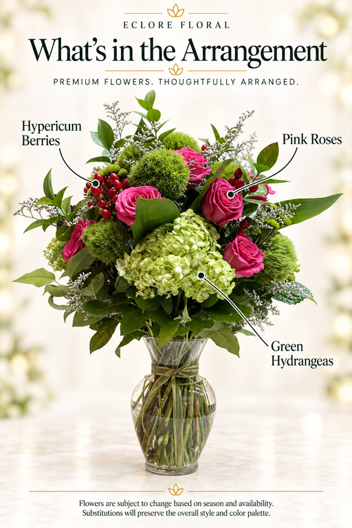 Eclore Floral — What’s in the Arrangement: Green brew. Flowers may vary with season and availability.