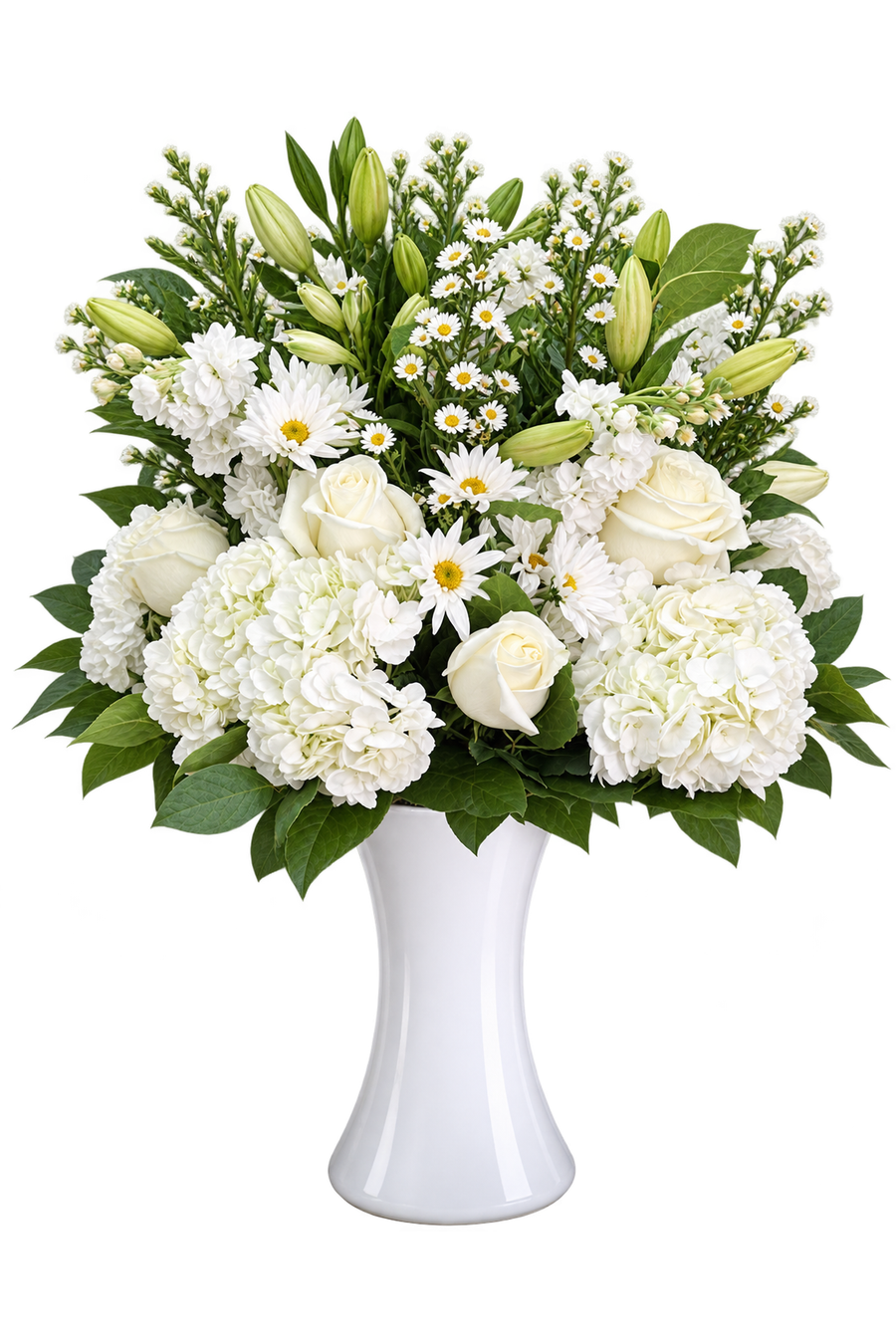 Ivory Serenity white floral arrangement