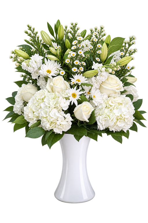Ivory Serenity white floral arrangement