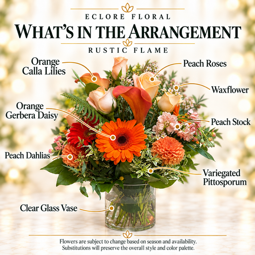 Rustic Flame flower guide