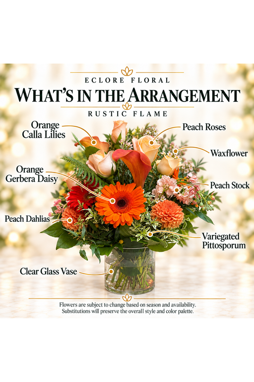 Rustic Flame flower guide