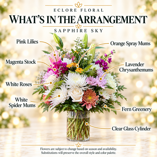Sapphire Sky flower guide