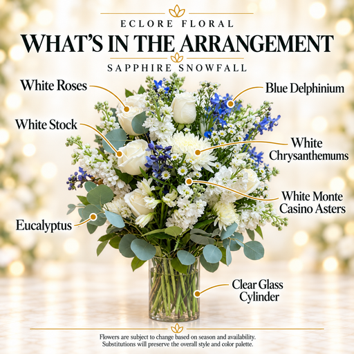 Sapphire Snowfall flower guide