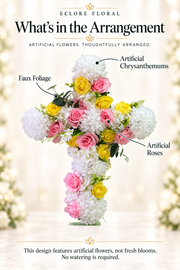 Eclore Floral — What's in the Arrangement: Sympathy Silk Artificial Cemetery Flower. Artificial flower identification guide.