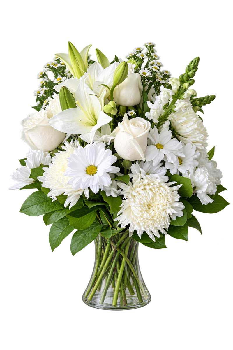 White Comfort Garden floral arrangement