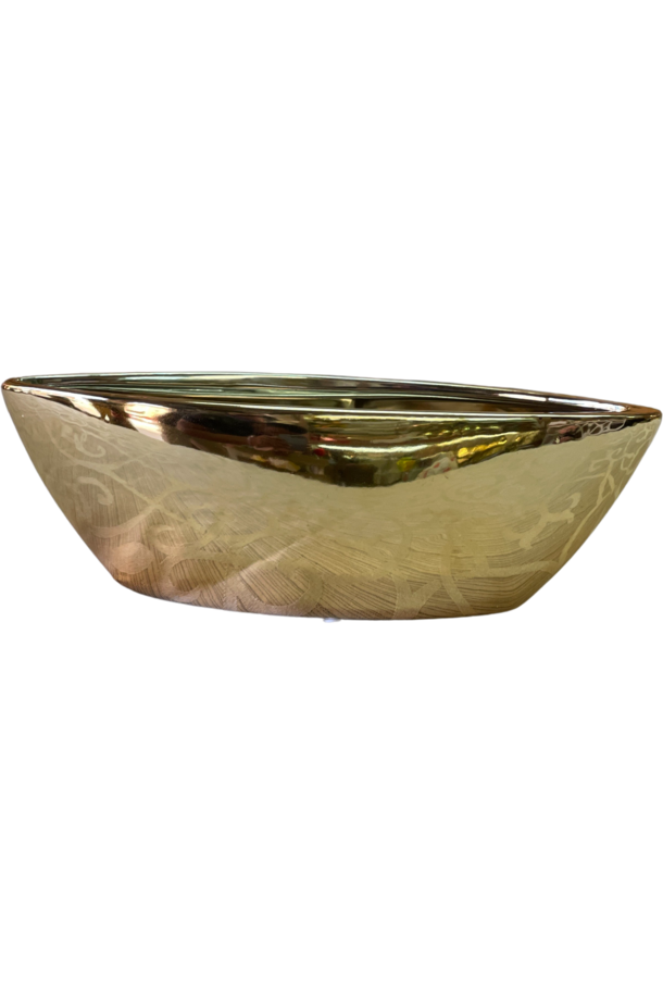 Oval Gold Vase