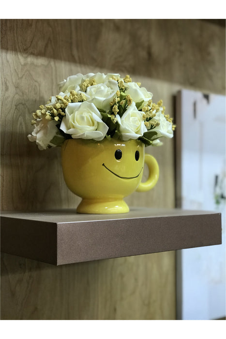 Smiley Cup Artifical Flower