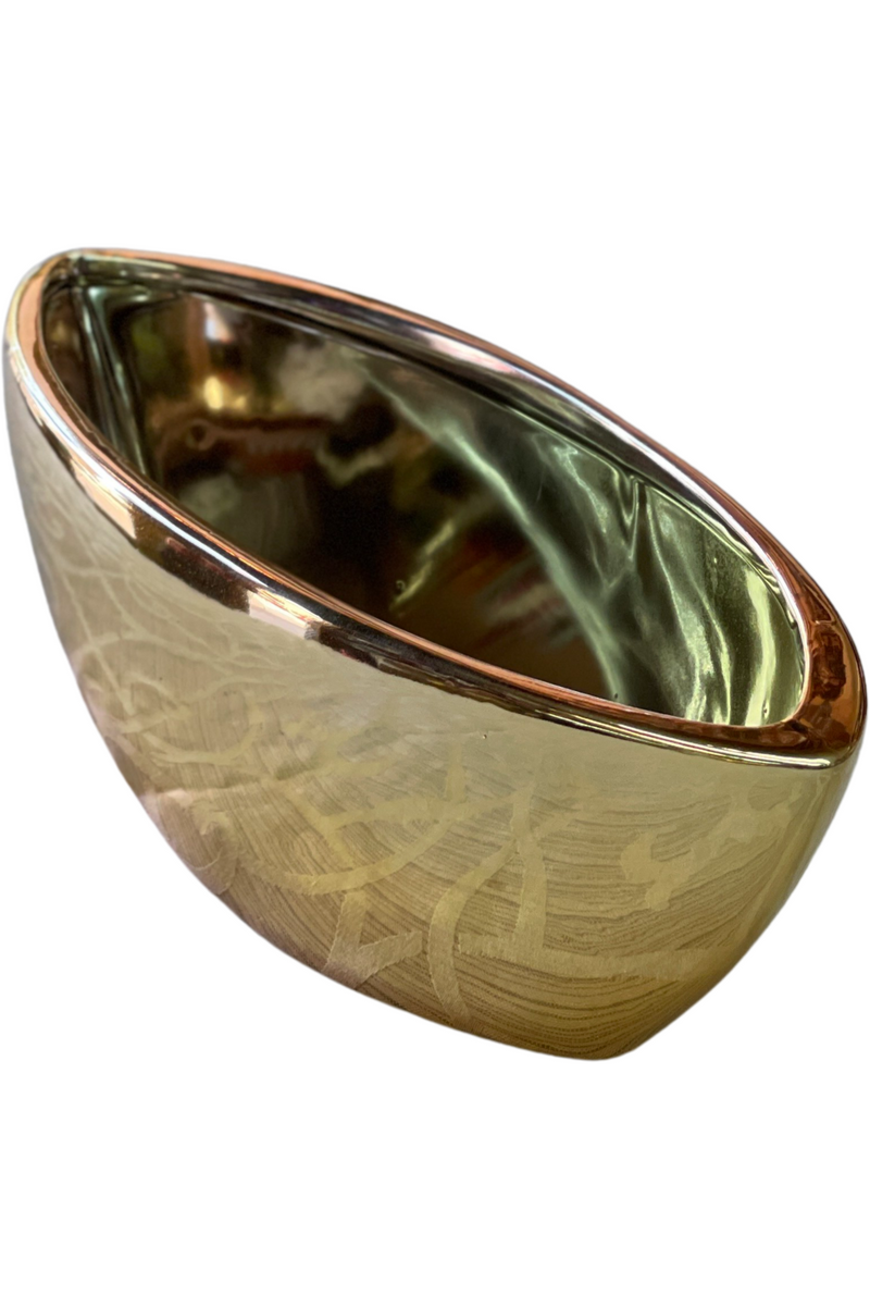 Oval Gold Vase