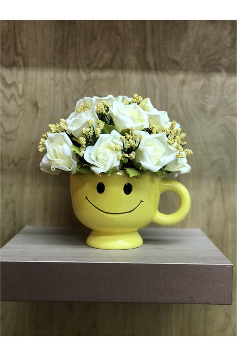 Smiley Cup Artifical Flower