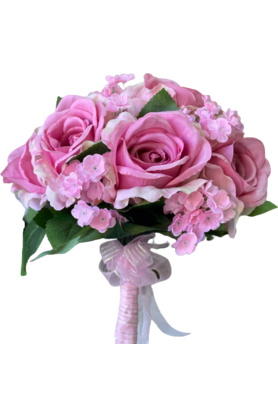 Wedding Bridal Bouquet/ Pink & White
