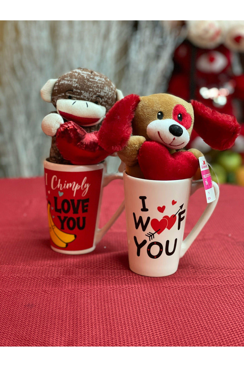 I Love you Stuffed animal Cup