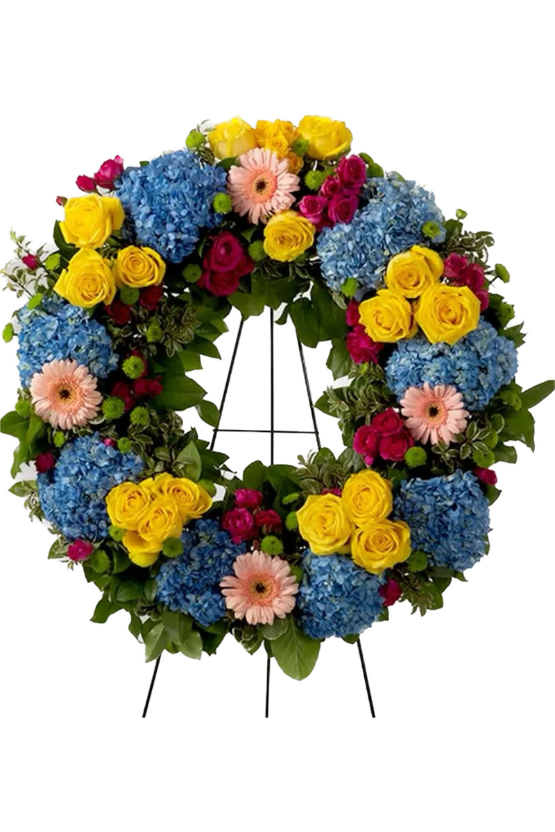 Multi-colored wreath Spray